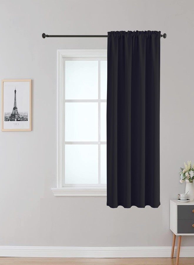 Upcortinassi Fire Resistant Curtain for School, Test Certification NFPA701, Rod Pocket Top, Black 52 x 63 inch, Pack of 1 Panel - Image 1